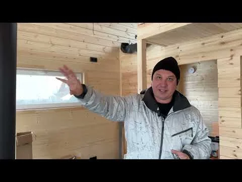Превью видео «Обзор модульного дома с высокими потолками Викинг-411» компании «ФПС Модуль»